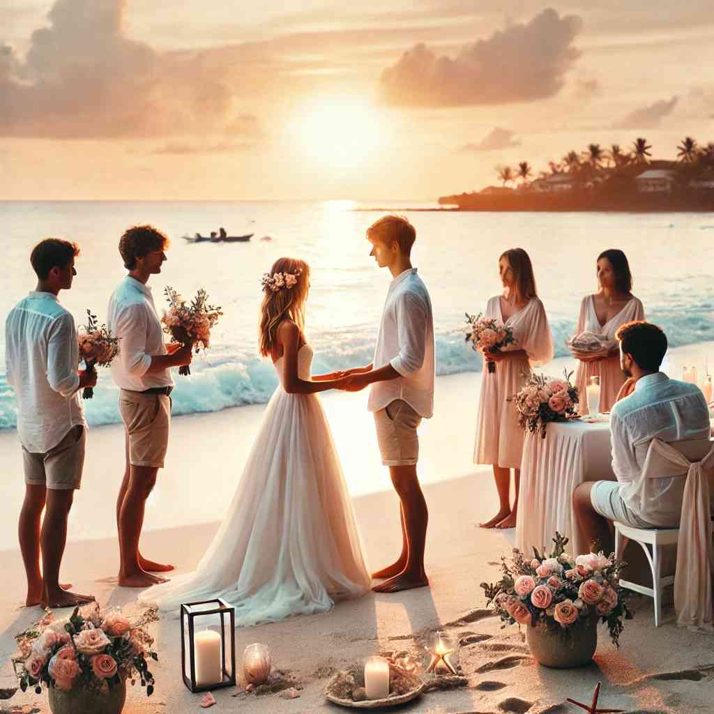 beach wedding on a budget - AIDKWOT