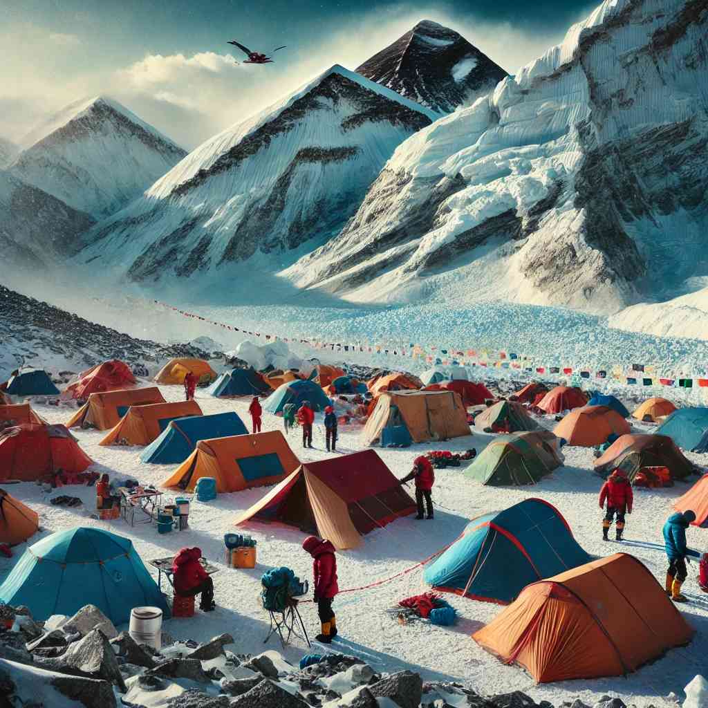setting up camp and the cost of climbing mount everest - AIDKWOT